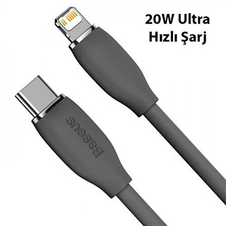 Baseus 20W 1.2Metre Type C to İphone Lightning Ultra Hızlı Şarj ve Data Kablosu, Kopmaz Bükülmez 