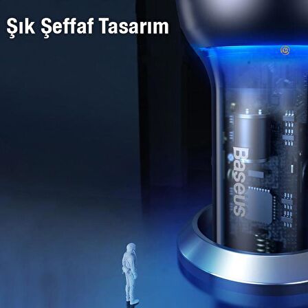 Baseus 65W Digital Göstergeli Araç İçi Şarj Başlığı, 1x PD Type C ve 1x USB Girişli Akım Korumalı