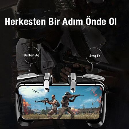 Polham L1-R1 Telefon Oyun Kolu, 4-6.5inch Telefon Uym Pubg, Call Of Duty Oyun kolu, Gamer Tetik