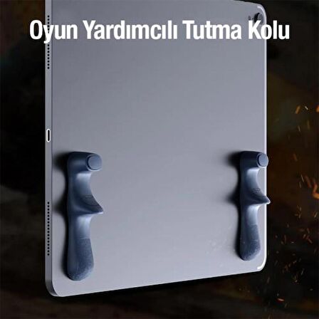 Polham Tüm Tabletlere Uyumlu 2 Adet Parmak Tutucu Oyun Kolu, Yapışkanlı Silikon Gamer Tablet Kolu