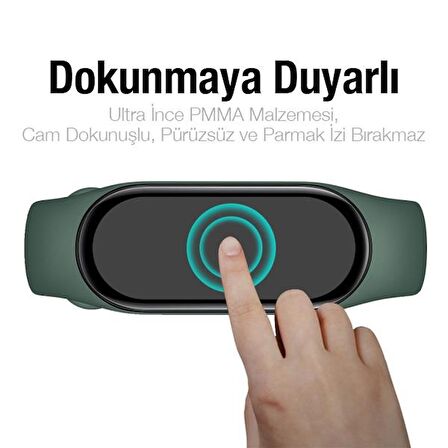 Polham Xiaomi Mi Band 7 Full Kaplama Ekran Koruyucu, Su Geçirmez,parmak Izi Bırakmaz 3d Koruyucu