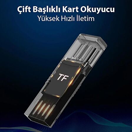 Polham Type-c Hafıza kart ve USB Flash Bellek Okuyucu, TF Kart Reader, Telefon, Tablet, PC Reader