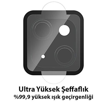 Polham 0.15MM Ultra Şeffaf Leke Tutmaz İPhone 14 Kamera Koruyucu Kırılmaz Lens, Kamera Lens Koruyucu