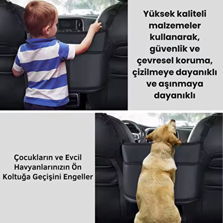 Polham 8 Bölmeli Oto Ön ve Arka Koltuklar İçin Organizer Çanta, Çok Fonksiyonlu İki Koltuk Arası Çanta