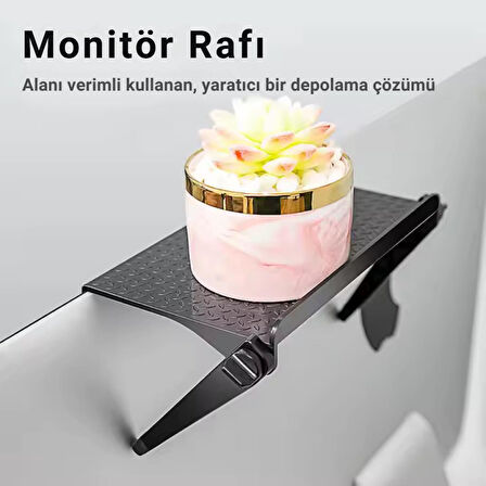 Polham 22x11 CM TV Üstü Kumanda, Modem, TV Kutusu Rafı, Monitör, Notebook Uyumlu Düzenleme Rafı