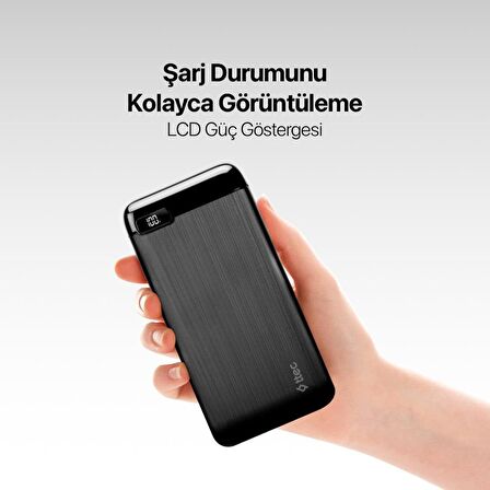 Ttec Ultra İnce 20W 10.000mAh Yüksek Kapasiteli Powerbank, Dijital Göstergeli Süper Hızlı Şarj