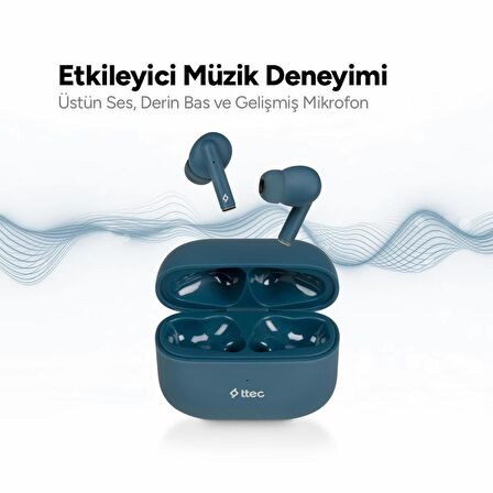 Polham Ttec Su Geçirmez Gürültü Engellemeli Mikrofonlu Bluetooth Kulaklık, BT5.3V Süper Hızlı Bağlantılı