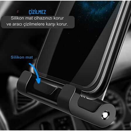 Polham Araç İçi Arka Koltuk İçin Tablet Tutucu, 360 Derece Dönebilen Ayarlanabilir Tablet, Telefon Tutucu