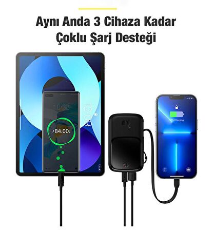 Baseus 20 W 10000 mAh Hızlı Şarj Powerbank Siyah 