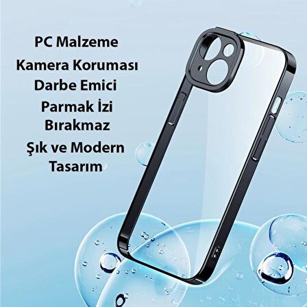 Baseus Kamera Korumalı iPhone 14 Silikon Kılıf ve Ful Kaplama Kırılmaz Ekran Koruyucu, Air Armor,Sararmaz Kılıf