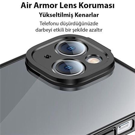 Baseus Kamera Korumalı iPhone 14 Plus Silikon Kılıf ve Ful Kaplama Kırılmaz Ekran Koruyucu, Air Armor,Sararmaz Kılıf