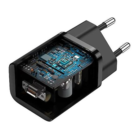 Baseus Type-C 25 Watt Hızlı Şarj Aleti Siyah