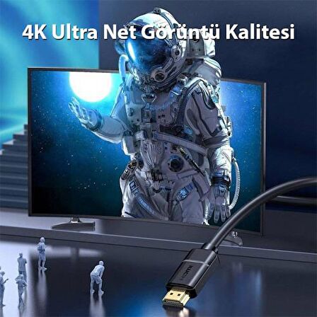 Baseus 1 Metre 18Gbps 3D HDR 4K 60Hz HDMİ to HDMİ Görüntü Aktarım Kablosu, Yüksek Çözünürlüklü Kablo