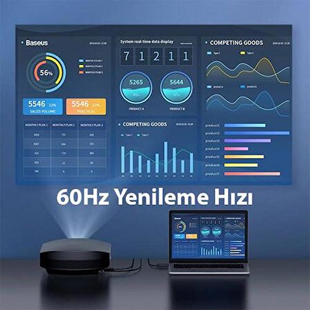 Baseus 1 Metre 18Gbps 3D HDR 4K 60Hz HDMİ to HDMİ Görüntü Aktarım Kablosu, Yüksek Çözünürlüklü Kablo