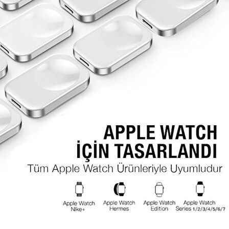 Polham Apple Watch Uyumlu 1,2,3,4,5,6,7,8 ve Ultra İçin Manyetik Kablosuz Şarj Standı,Isınmaz Akım Korumalı 