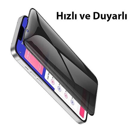 Polham Gizlilik Özellikli İphone 13,13 Pro,İphone 14 Uym Privacy Ful Kaplama Kırılmaz Ekran Koruyucu