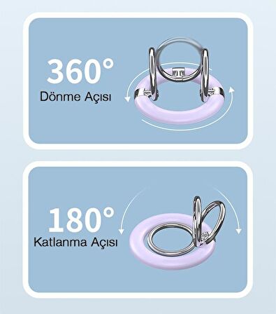 Polham Iphone 12,13,14 Serisi Magsafe Mıknatıslı Telefon Tutucu Stand, Yüzük Tipi Telefon Standı