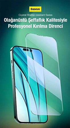 Baseus 2 Adet 0.3MM iPhone 12 Pro Max Ful Kaplama 8K Ekran Koruyucu Kırılmaz, Parmak İzi Bırakmaz