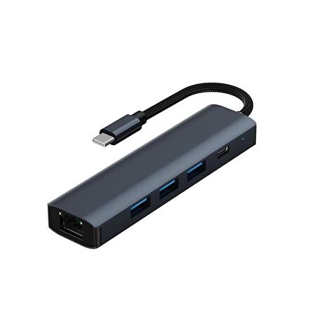 Polham 100W 4in1 USB To 3x USB 3.0, 1x PD Type C Çoğaltıcı Çevirici Adaptör HUB 