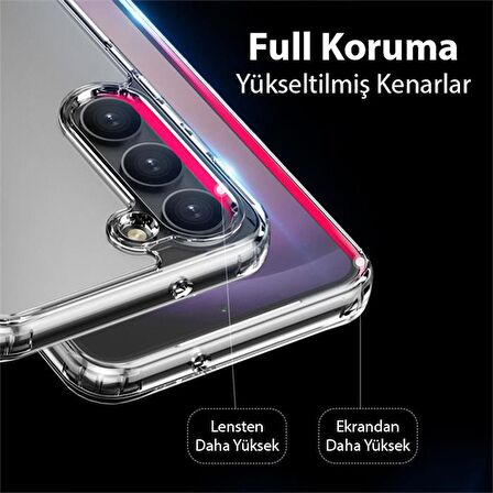 Polham Shockproof Darbe Emici Kamera Korumalı Samsung Galaxy S23 Plus Uyumlu Silikon Kılıf, Sararmaz Kılıf