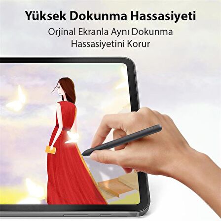 Polham Samsung Galaxy Tab S8 ve S7 Uyumlu Paperfeel 0.15mm Full Kaplama Darbe Emici Ekran Koruyucu