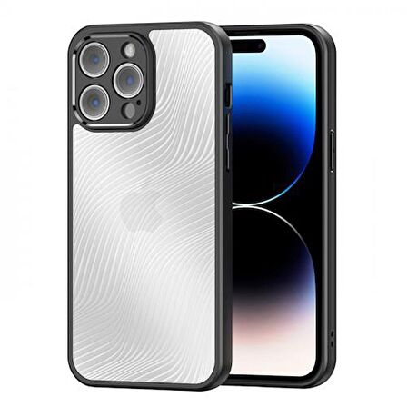 Polham iPhone 14 Pro Max Uyumlu Premium Buzlu Sert Kamera Koruyuculu Kılıf, Parmaz İzi Bırakmayan Kılıf