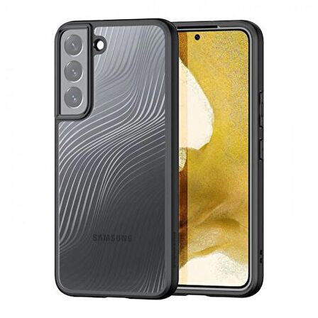 Polham Samsung Galaxy S22 Uyumlu Premium Buzlu Sert Kamera Koruyuculu Kılıf, Parmaz İzi Kalmaz