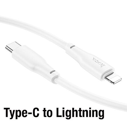 Polham HC Series 1MT 20W Type-C to iPhone Lightning Silikon Süper Hızlı Şarj ve Data Kablosu, Akım ve Isı Korumalı Kopmaz Kablo