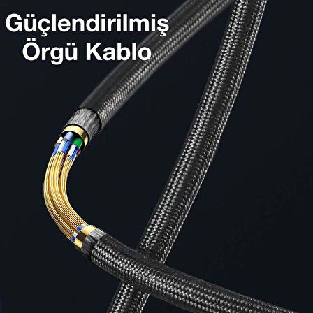 Polham HC Series 1MT 60W Type-C to Type-C Süper Hızlı Şarj ve Data Kablosu, Akım ve Isı Korumalı Halat Kopmaz Kablo