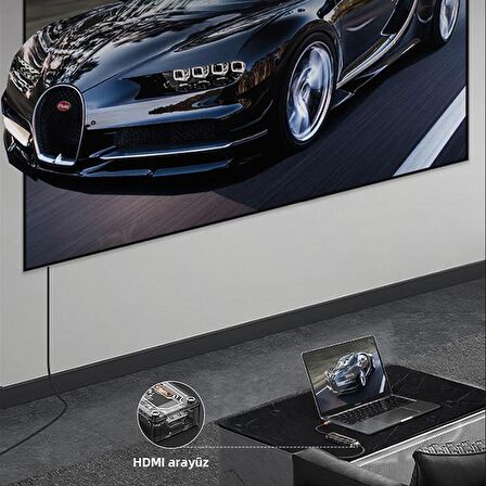 Polham 100W 5in1 Type C Çevirici Çoğaltıcı HUB, 3x USB, 1x HDMİ, 1x Type C Çoğaltıcı Adaptör