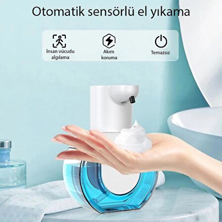 Polham 430ML Otomatik Sensörlü Sabunluk Köpük Makinesi, Tüm Sıvılar İçin Köpük Makinası, Şarjlı Duvar Askılı