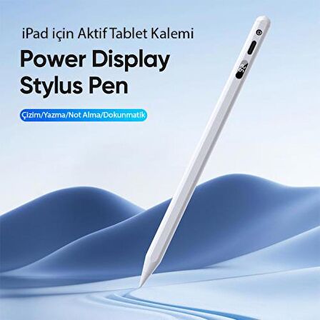 Polham Dux Series Uzun Şarjlı Apple İpad Serisi İçin Stylus Kalem, Hassas Çizim Kalemi, Şarj Durum Göstergeli Kalem