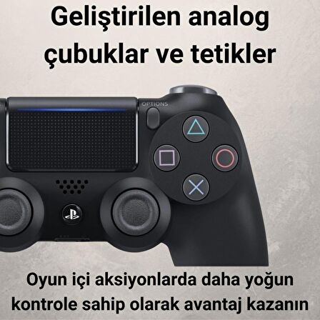 Polham Kablosuz Playstation 4, 4 Pro İle Uyumlu Titreşimli Oyun Kolu,Bilgisayar/Tablet/Telefon Uyumlu