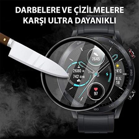 Polham Huawei Watch GT 4 41mm Ful Kaplama Ultra Dayanıklı Akıllı Saat Koruyucu, Parmak İzi Bırakmaz