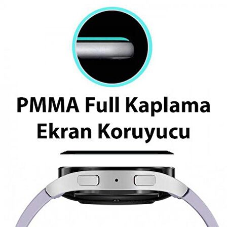 Polham Samsung Galaxy Watch 6 43mm Ful Kaplama Ultra Dayanıklı Akıllı Saat Koruyucu, Parmak İzi Bırakmaz
