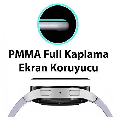 Polham Samsung Galaxy Watch 6 47mm Ful Kaplama Ultra Dayanıklı Akıllı Saat Koruyucu, Parmak İzi Bırakmaz