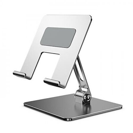 Polham Ful Metal Ultra Sağlam Masaüstü Telefon, Tablet ve Notebook Standı, Açı Ayarlı Kaymaz Stand