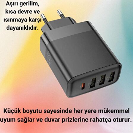 Polham HC Ultra İnce 20W 1x USB, 1x Type-C Şarj Başlığı, Yüksek Isı,Akım ve Voltaj Korumalı Adaptör