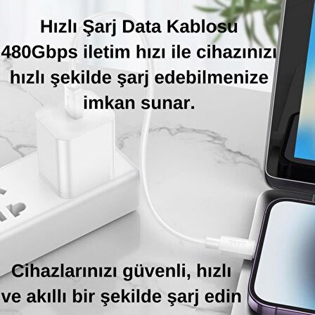 Polham Süper Hızlı 25CM 20W Type-C To iPhone Lightning Şarj Data Kablosu, Telefon/Powerbank Şarj Kablosu