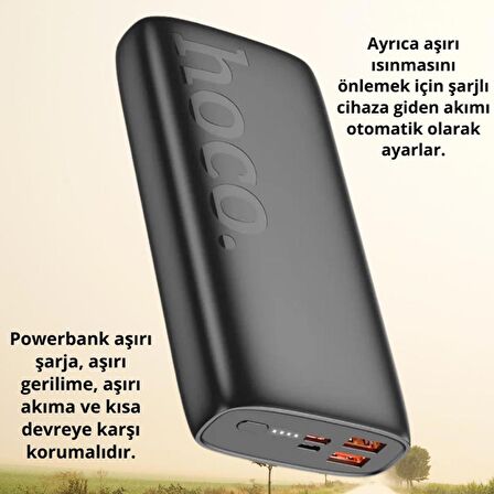 Polham HC Süper Hızlı 22.5W 10.000mAh Powerbank, Akım ve Isı Korumalı, Telefon, Tablet Powerbank