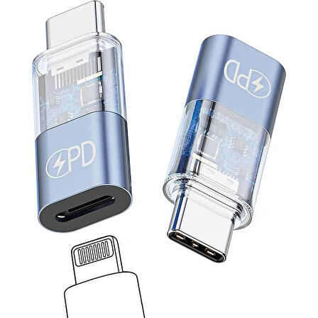 Polham 30W Şarj Destekli Lightning to Type C Çevirici Dönüştirici Adaptör, Şarj ve Veri Aktarım Çevirici