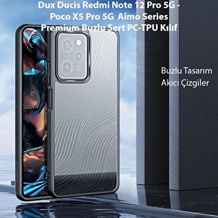 Polham Poco X5 Pro 5G İle Uyumlu Mat Silikon Kılıf, Buzlu Sert Solmaz Parmaz İzi Önleyici Kılıf