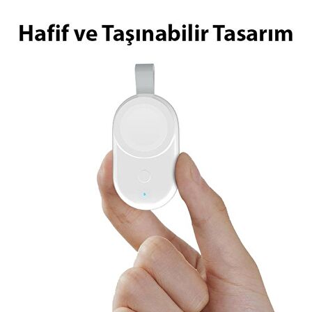 Polham 1100mAh Mini Powerbank, Apple Watch 7-8-SE İle Uyumlu Manyetik 1100mAh Taşınabilir Şarj Cihazı