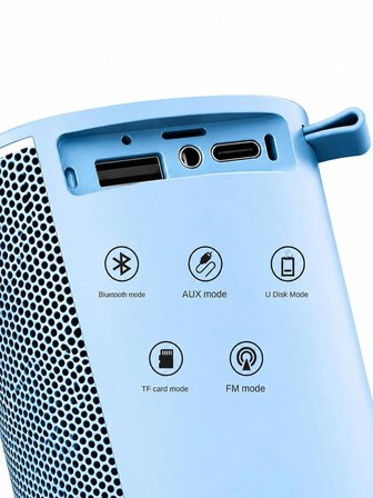 Azeada Morein Dual RGB Bluetooth Hoparlör Mavi