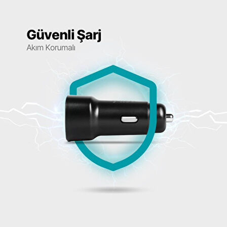 Ttec Süper Hızlı 30W 1x Type-C Araç Şarj Cihazı, 12/24V Çakmaklık Girişli Akım Korumalı, PD/QC/PPS