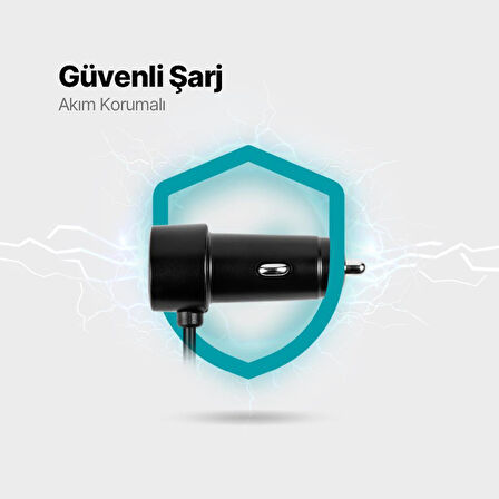 Ttec 90W Süper Hızlı 6in1 Araç Şarj Cihazı, 3x USB / 3x Type C Girişli Akım ve Isı Korumalı Araç Şarjı
