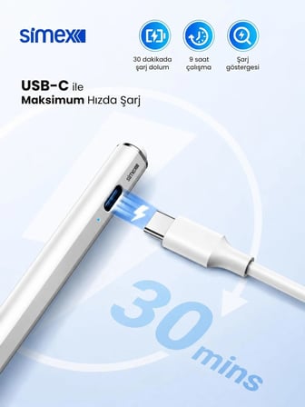 Dokunmatik Kalem Tüm Cihazlara Uyumlu Tablet Telefon iPad Için Çizim, Yazı Kalemi Standart