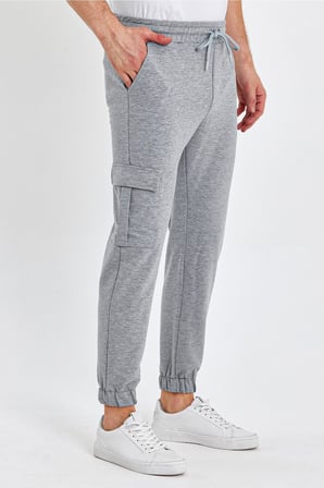 Erkek Lastikli Kargo Cepli Jogger Lacivert Pantolon