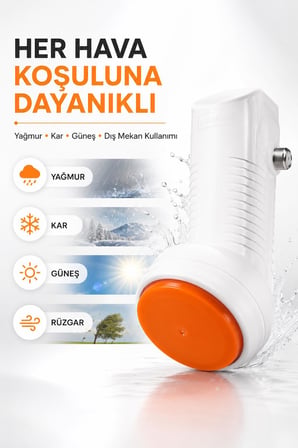 FURY SP-100 Tekli Universal LNB Full HD 4K UHD Çanak Anten Uydu Alıcı Başlığı