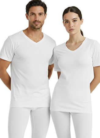 Unisex Termal Tişört 2. Seviye 1263 - Beyaz